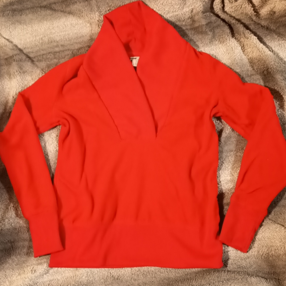 Old Navy red fleece sweater XS